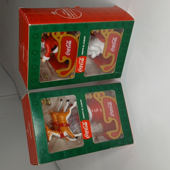 Coca Cola Other - Coca-Cola Christmas 2018  Mexican Reindeers, Santa, Toy Bag Polar Bear in Slede